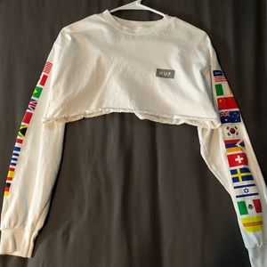 HUF - Around The World Cropped Long Sleeve